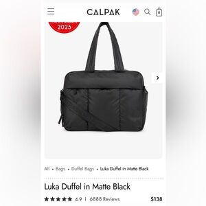 Calpak Luka Duffel in Matte Black